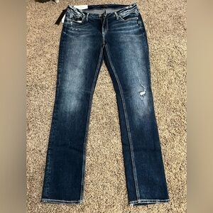 Women’s Silver Jeans Elyse Straight Mid Rise Curvy W31/L34. New w/ Tags.